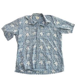 Reyn Spooner Hawaii Hawaiian Reverse Print vintage Button Up Shirt Size 2XL